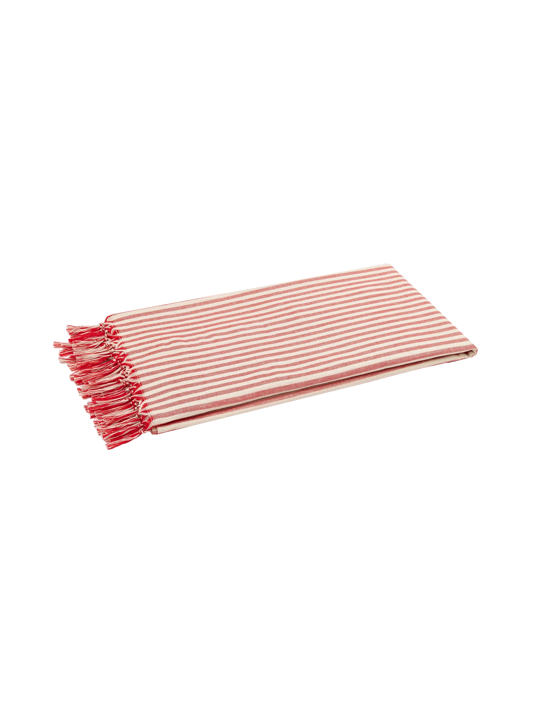 Light cotton Fouta beach towel with red  striped print