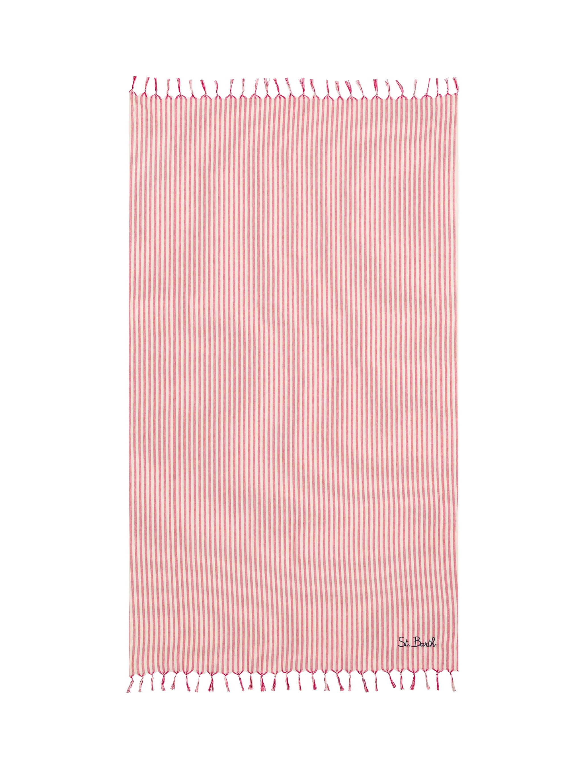 Light cotton Fouta beach towel with red  striped print