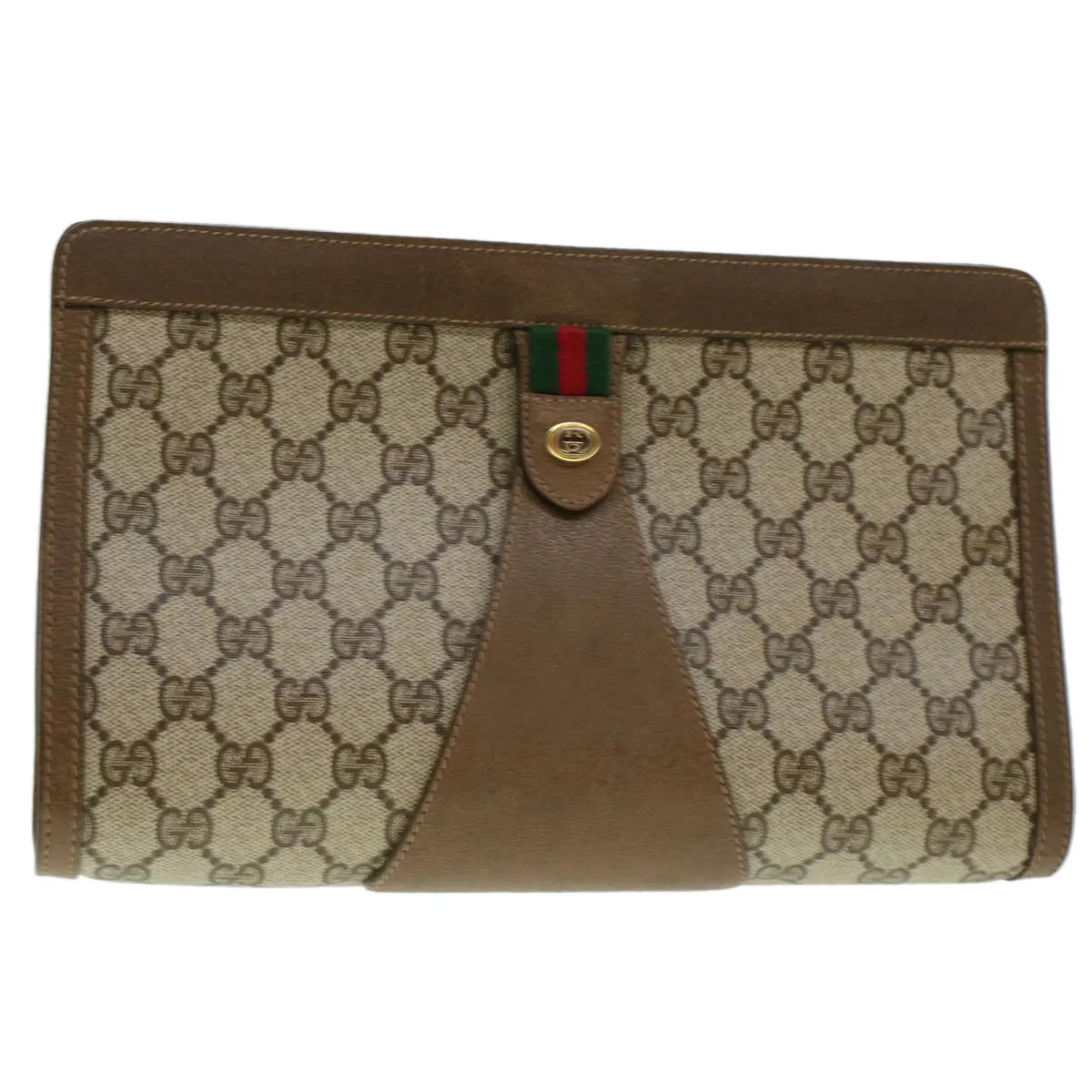 Line Clutch Canvas Gucci GG Beige Red Sherry Web Cloud-based Green Cost-effective Bag