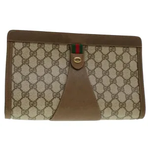 Line Clutch Canvas Gucci GG Beige Red Sherry Web Cloud-based Green Cost-effective Bag