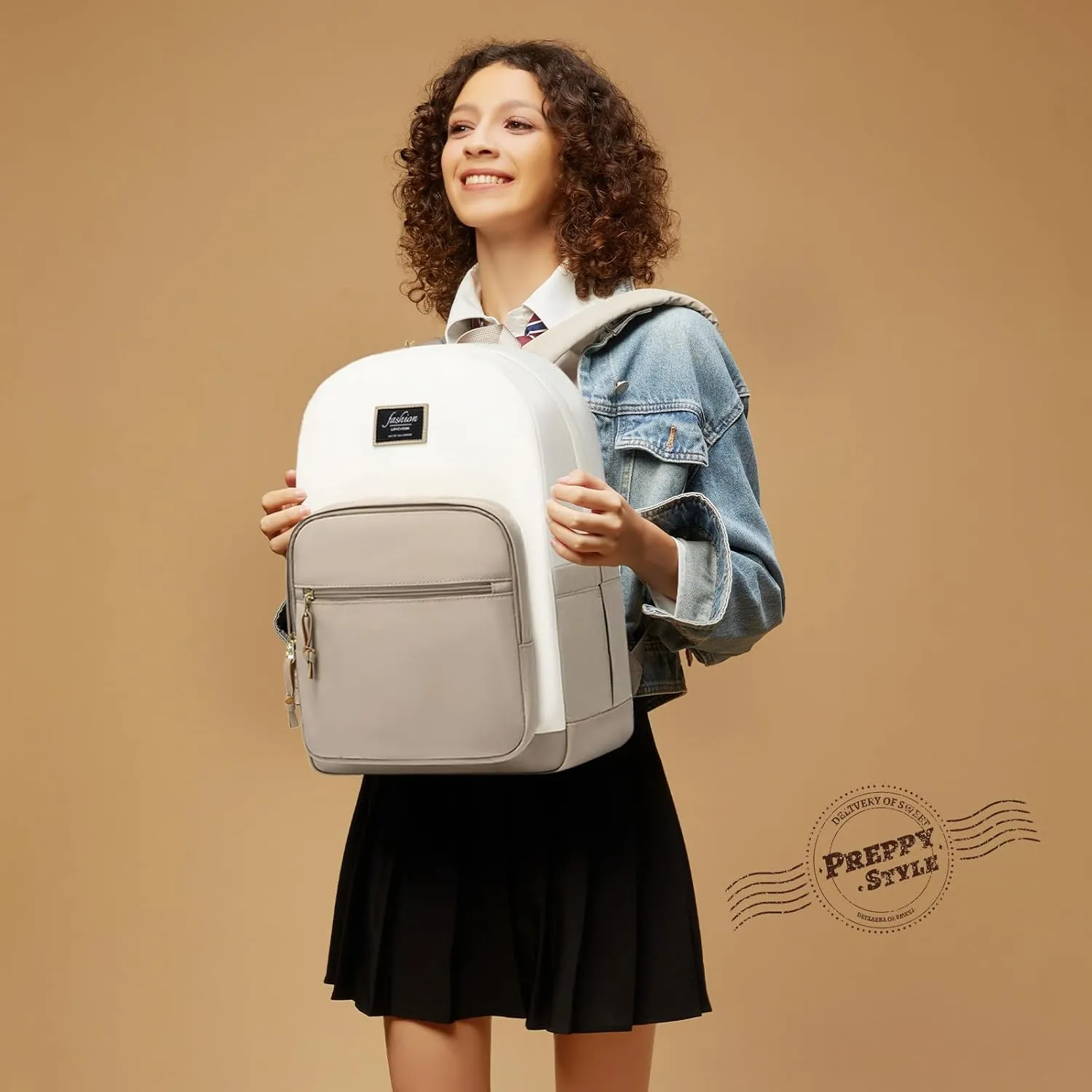 LOVEVOOK Classical School Backpack, Lightweight College Laptop Backpack, Water resistant Basic Bookbag Casual Daypack