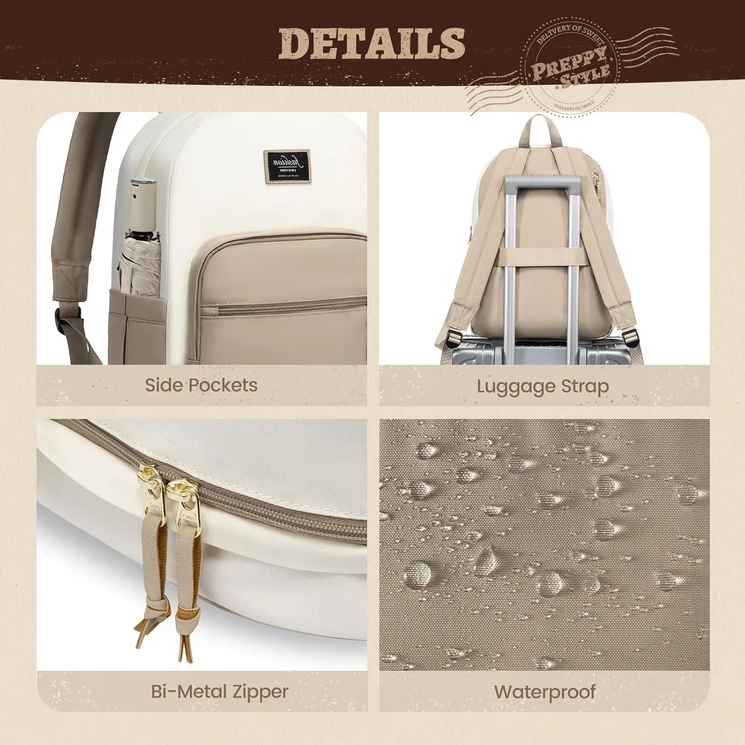 LOVEVOOK Classical School Backpack, Lightweight College Laptop Backpack, Water resistant Basic Bookbag Casual Daypack