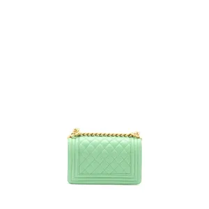 Loyal customers Boy Big-value deals Bag Chanel Calfskin Green Small