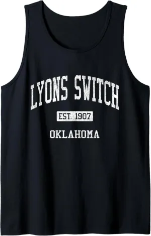Lyons Switch Oklahoma OK JS04 Vintage Athletic Sports Tank Top