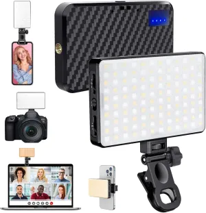 MACTREM 168 LED Selfie Light for iPhone,Portable Phone Light Clip, 3000Mah 3 Modes Rechargeable Alix Earle Lighting for Video Recording,for iPhone,Camera,Laptop,iPad,Video Conference,TikTok,Makeup