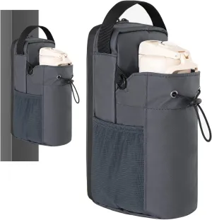 Magnetic Gym Bag for Men and Women - Small Magnetic Sling Bag with Water Bottle Holder for Workout, Travel and Sports (Grey)