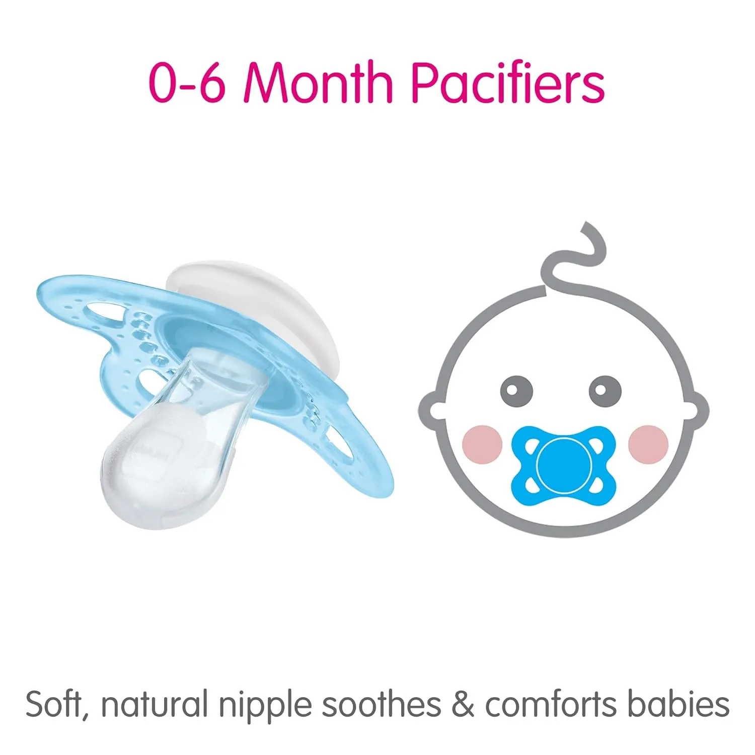 MAM Pacifiers 0-6 Months 4-Pack with Glow-in-Dark   2-Pack Self-Sterilizing Case and Night Pacifiers for Baby Girl