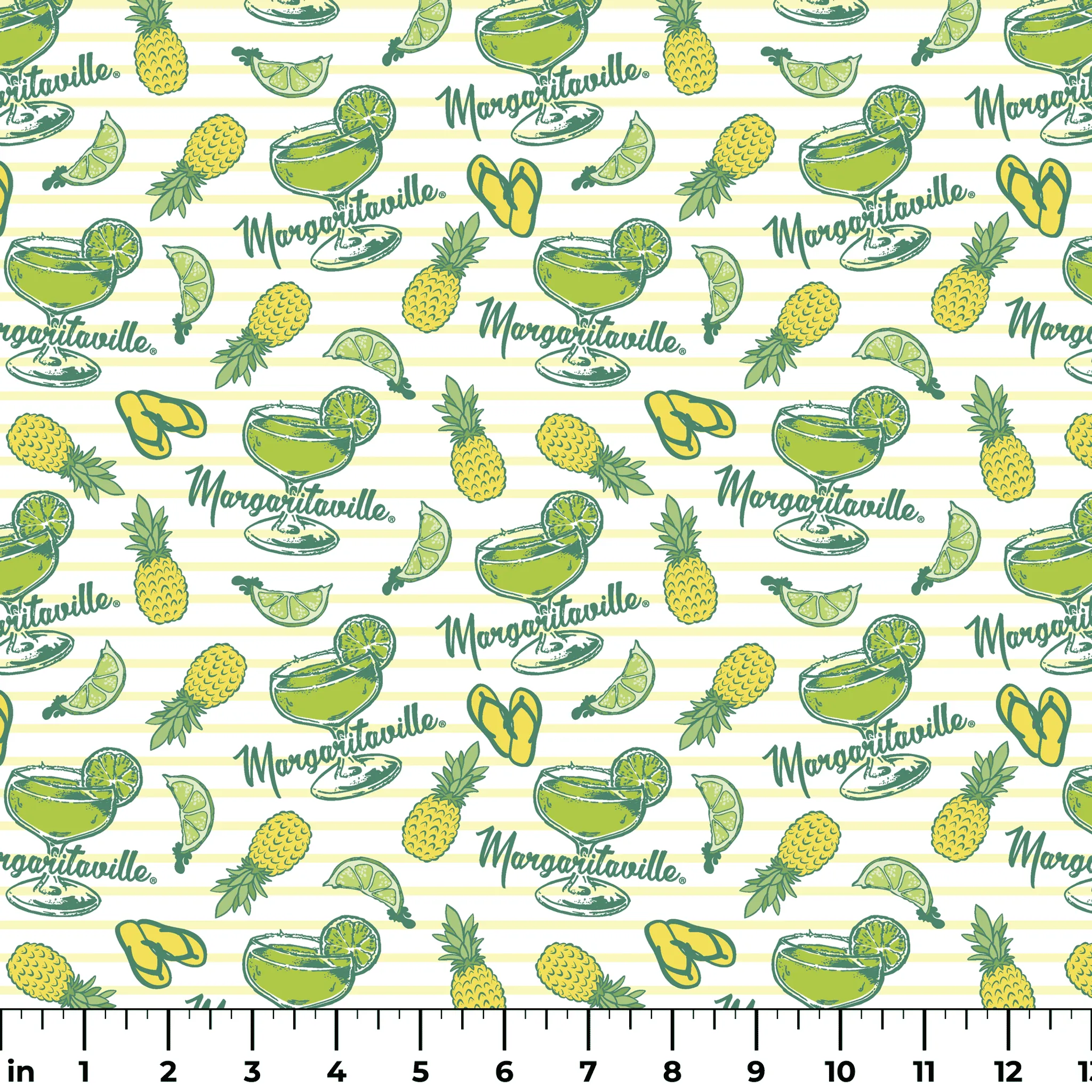 Margaritaville - Island Paradise - Tropical Cocktail Fabric