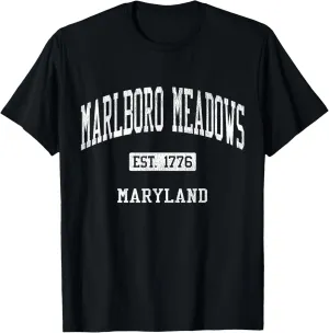 Marlboro Meadows Maryland MD JS04 Vintage Athletic Sports T-Shirt