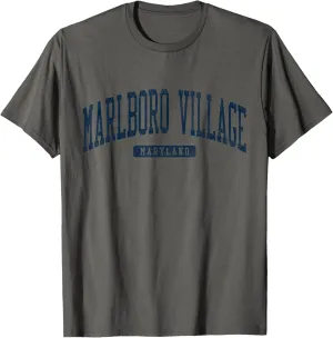 Marlboro Village Maryland MD College University Style Blue T-Shirt