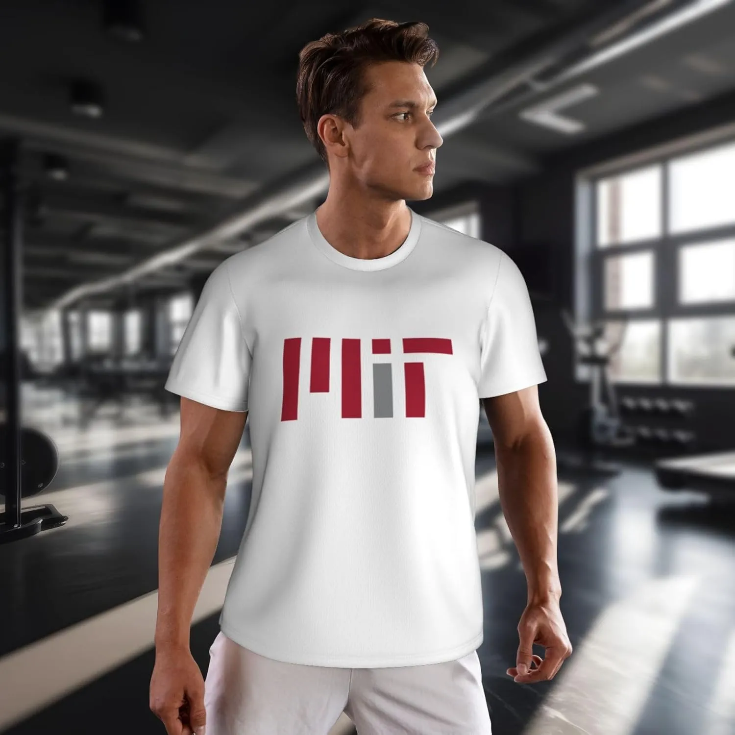 Massachusetts Institute of Technology Men's Short-Sleeved Round Neck Mesh T-Shirt