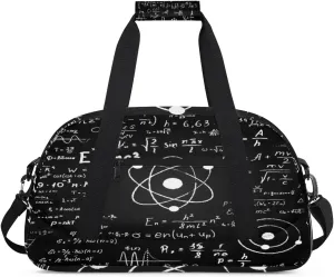 Math Formula Pattern Kids Duffle Bag for Kids Boys Girls Overnight Travel Bag Kids Duffel Bags Ballet Weekender Bag for School Gym Sport Sleepover Bag