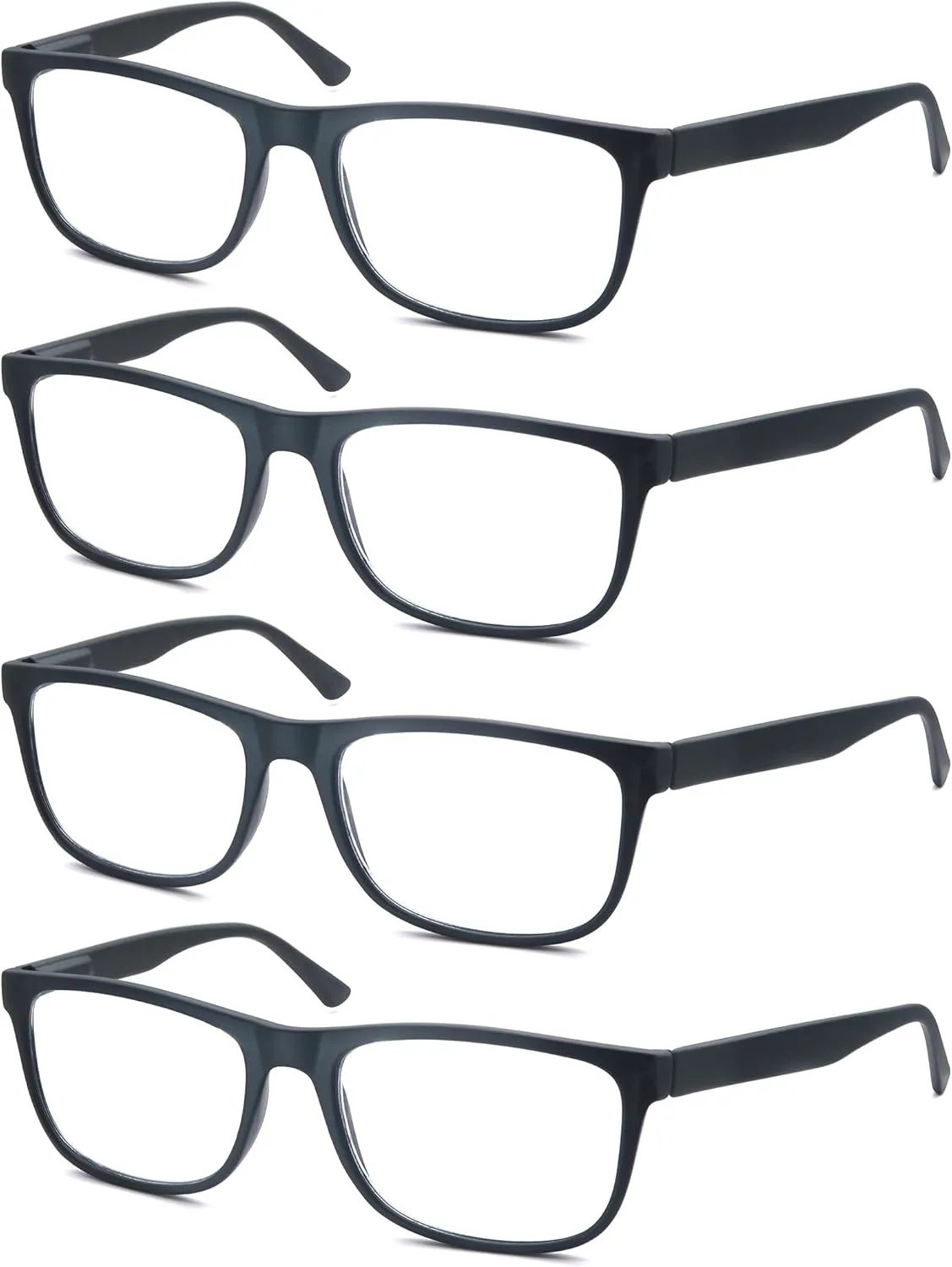 Matte Black Reading Glasses Men Large Oversized Wide Readers  0.50 Lightweight Magnifying Cheaters Big Head/Large Face