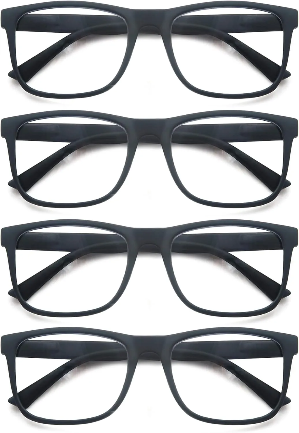 Matte Black Reading Glasses Men Large Oversized Wide Readers  0.50 Lightweight Magnifying Cheaters Big Head/Large Face