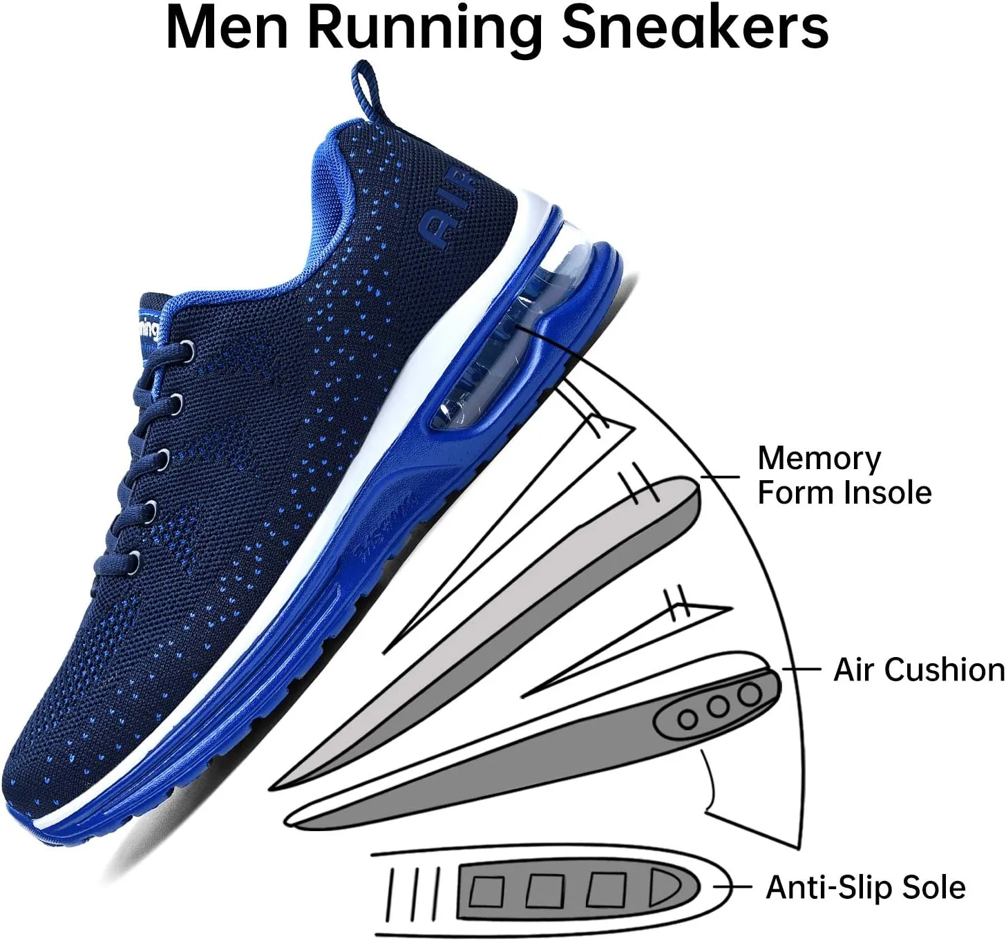 MEHOTO Mens Tennis Running Sneakers, Men Sport Fitness Gym Jogging Walking Lightweight Athletic Shoes