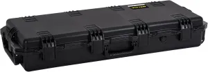 MEIJIA Premium Rolling Waterproof All Weather Hard Rifle Case with Wheels,Hard Gun Case with Customizable Fit Foam,Lightweight design,Elegant Black