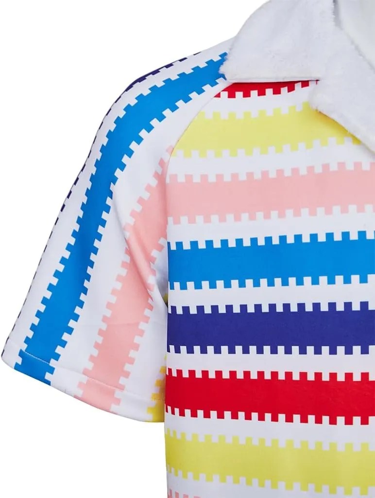 MelangCos Allan Costume Shirt Men's 80s Button Down Striped Beach Shirts Hawaiian Short Sleeves