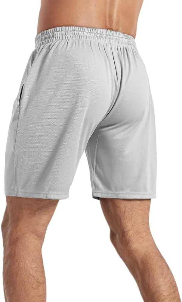 Men's 5" Inseam Mesh Workout Shorts 5-Pack – Lightweight, Breathable Athletic Shorts for Gym, Sports & Daily Wear