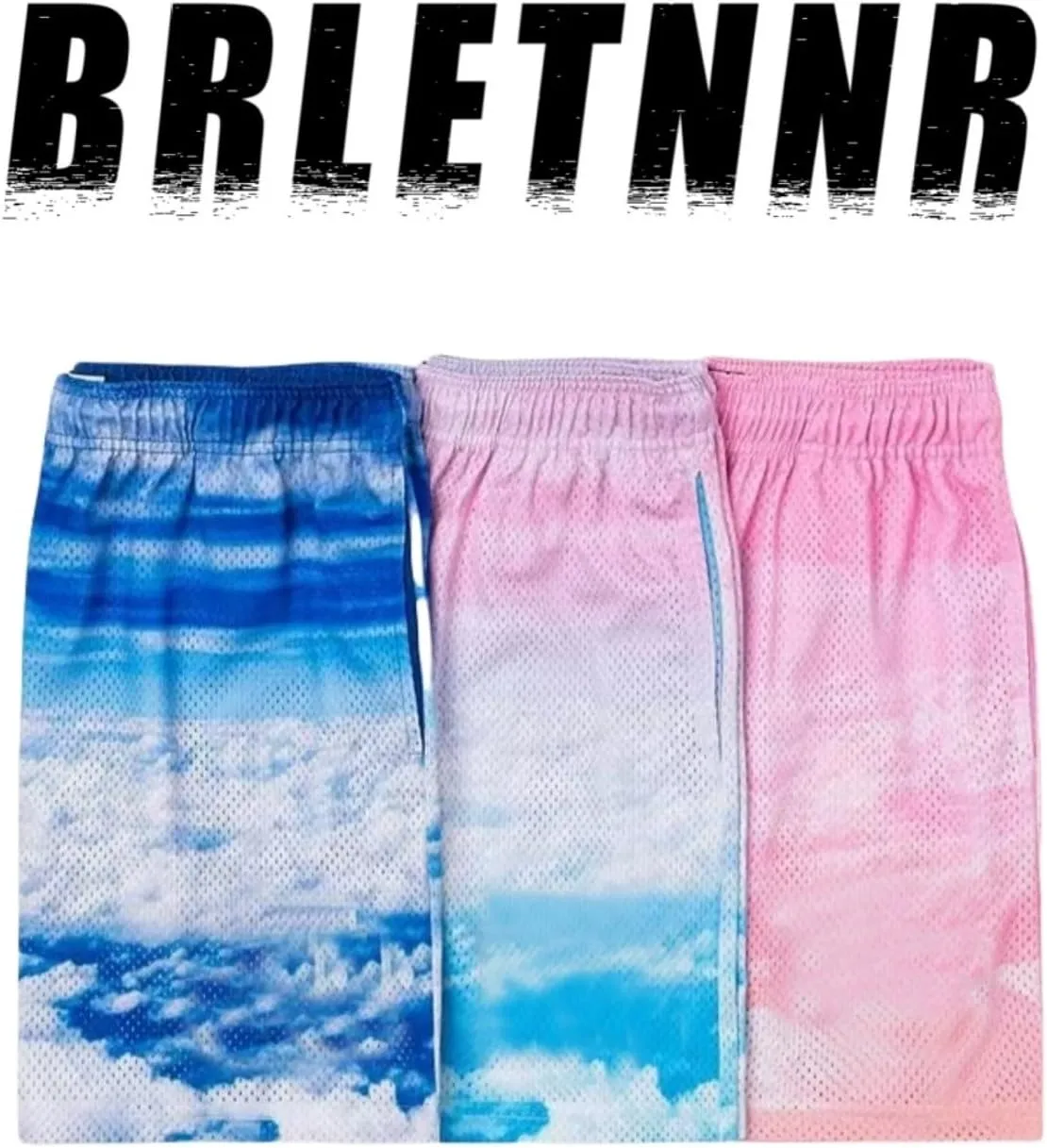 Mens Cool Graphic Print Athletic Shorts Mesh Mens Fashion Quick-Dry Running Shorts for Basketball