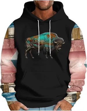 Mens Hoodies Graphic Vintage Big and Tall Sweatshirts for Men Graphic Heavyweight Loose Fit Fall Hoodies