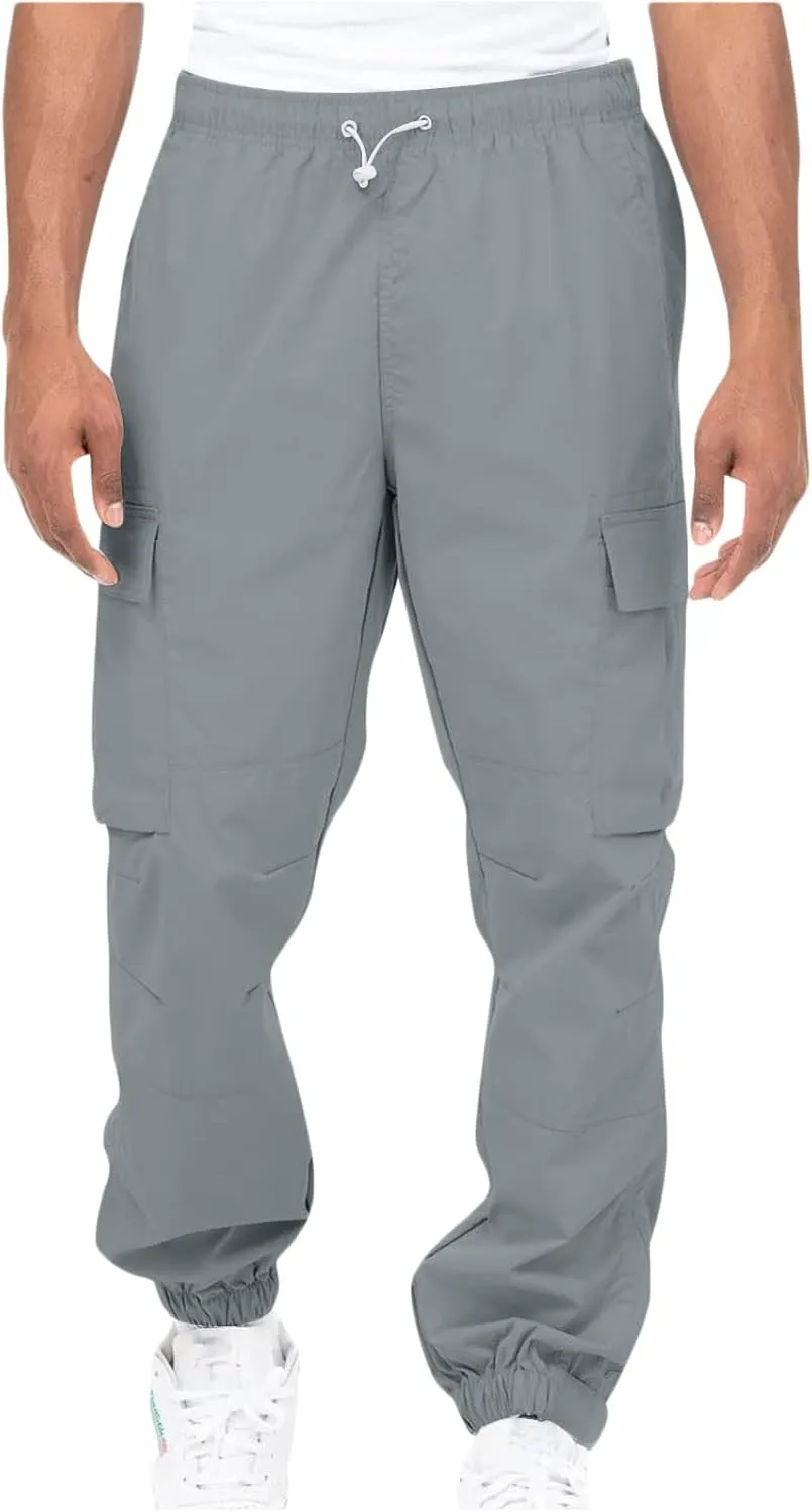 Mens Joggers Casual Drawstring Lightweight Athletic Work Pants for Men Outdoor Stretch Regular Fit Trousers