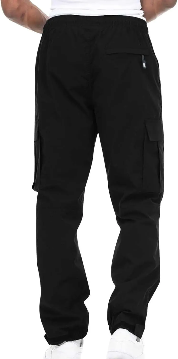 Mens Joggers Casual Drawstring Lightweight Athletic Work Pants for Men Outdoor Stretch Regular Fit Trousers