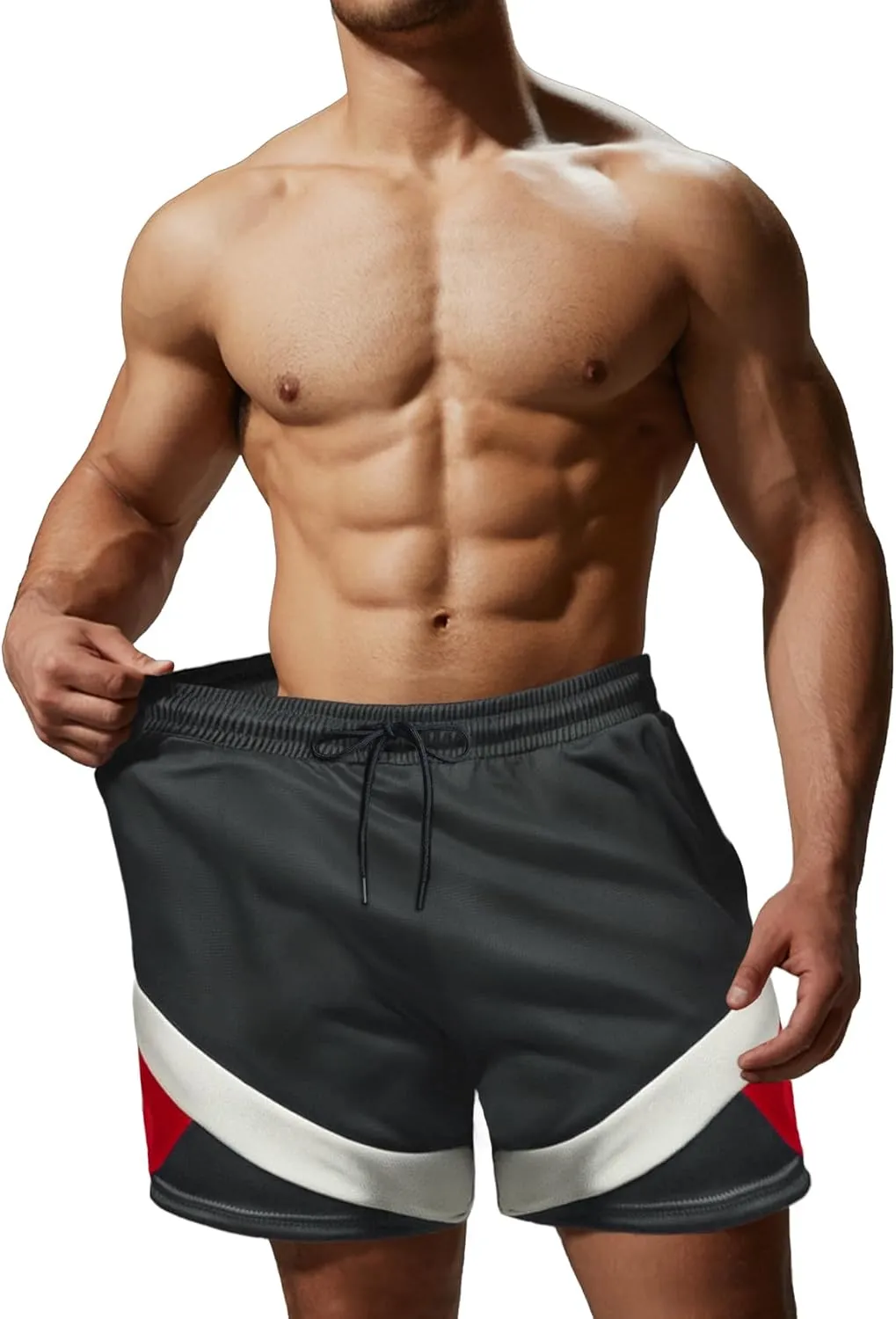 Men's Mesh Athletic Shorts 5 Inch Lightweight Workout Shorts with Pockets Quick Dry