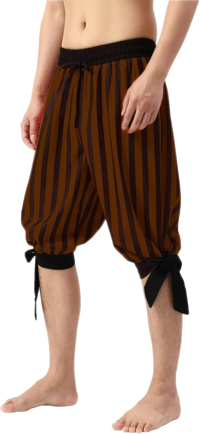 Men's Pirate Shorts- Renaissance Costume Trousers- Medieval Retro Pants -Viking Shorts
