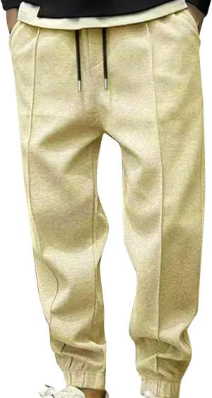 Mens Sweat Pants Lounge Mens Joggers with Pockets Drawstring Loose Fit Elastic Waist Mens Athletic Pants