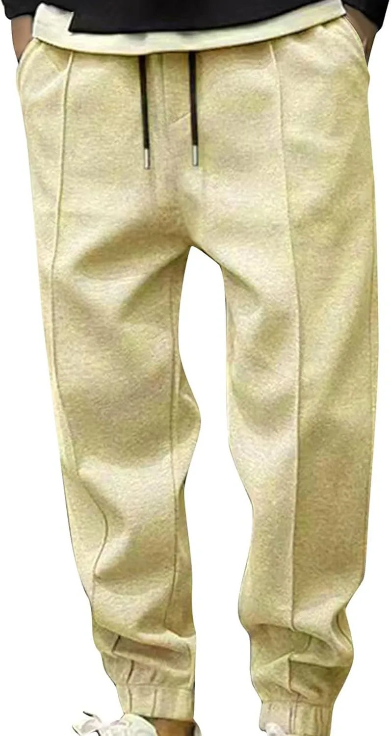 Mens Sweat Pants Lounge Mens Joggers with Pockets Drawstring Loose Fit Elastic Waist Mens Athletic Pants