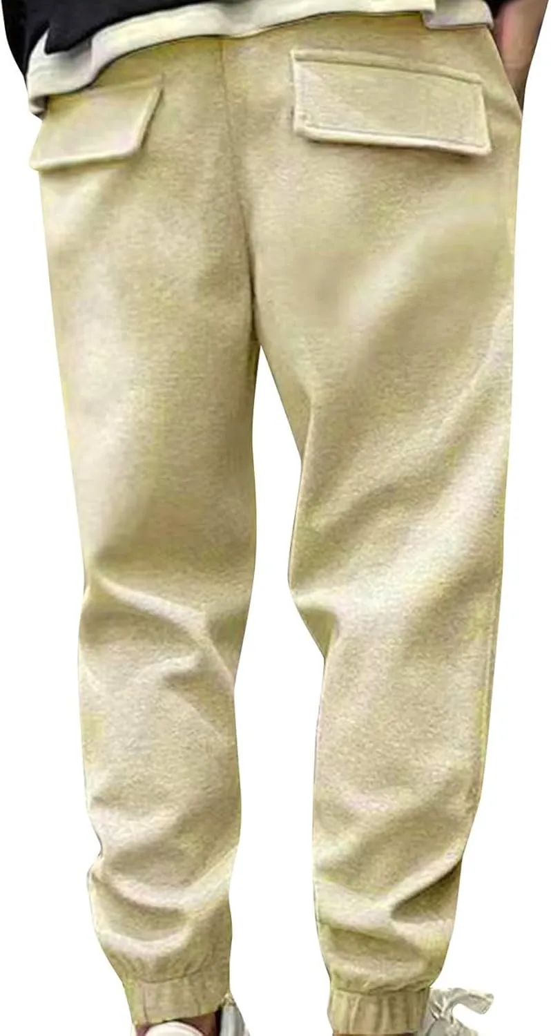 Mens Sweat Pants Lounge Mens Joggers with Pockets Drawstring Loose Fit Elastic Waist Mens Athletic Pants