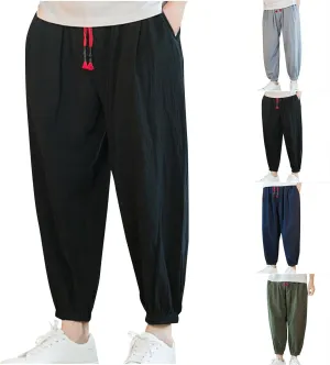 Mens Sweatpants Drawstring Lightweight Tapered Pant with Pockets Baggy Casual Joggers Athletic Running Gym Sports