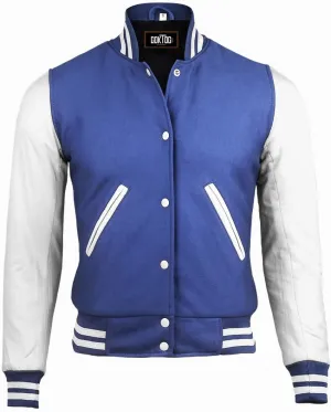 Men's Varsity Fleece Baseball Jacket, Varsity Baseball College Bomber High school Letterman Jacket for men