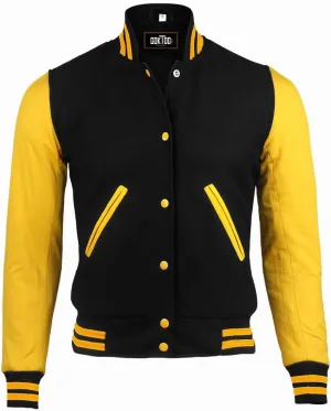 Men's Varsity Fleece Baseball Jacket, Varsity Baseball College Bomber High school Letterman Jacket for men