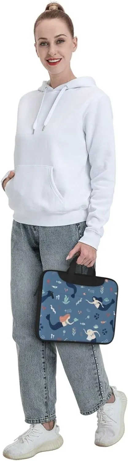 Mermaids Laptop Bag Classic Slim Briefcase Messenger Bag, Spacious, Ergonomic