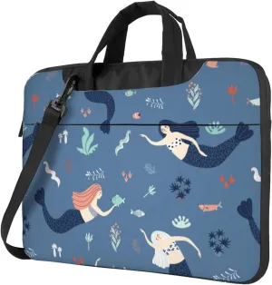 Mermaids Laptop Bag Classic Slim Briefcase Messenger Bag, Spacious, Ergonomic