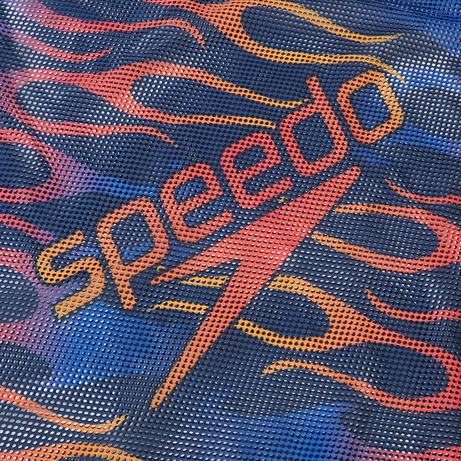 Mesh Bag Printed Blue/Orange