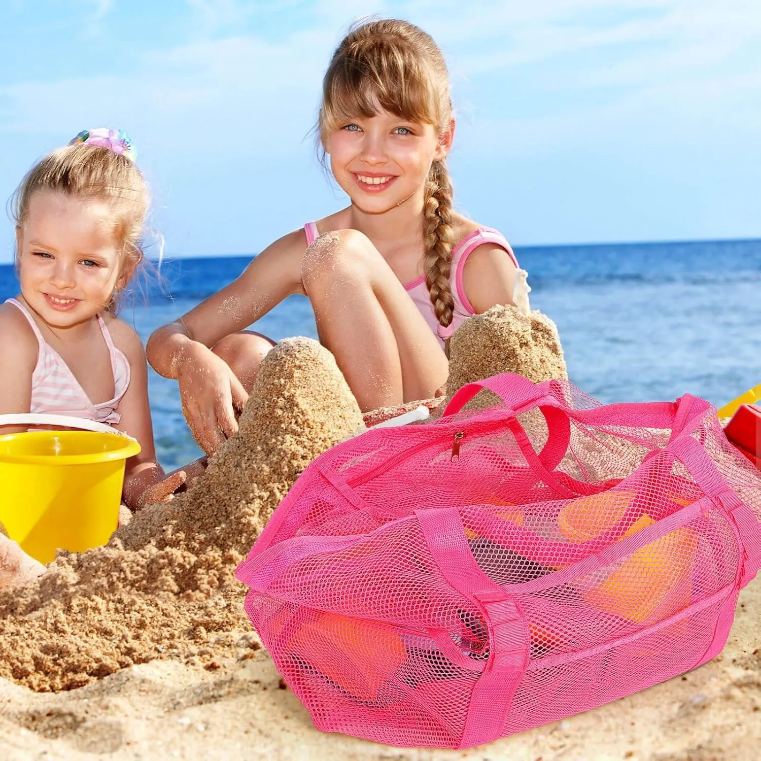 Mesh Beach Bag Vacation Essentials - Large Tote Pool Bag for Women Vacation Essentials Beach Accessories