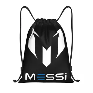Messi 10 Football Drawstring Backpack Women Men Gym Sport Portable Training Bag Sack
