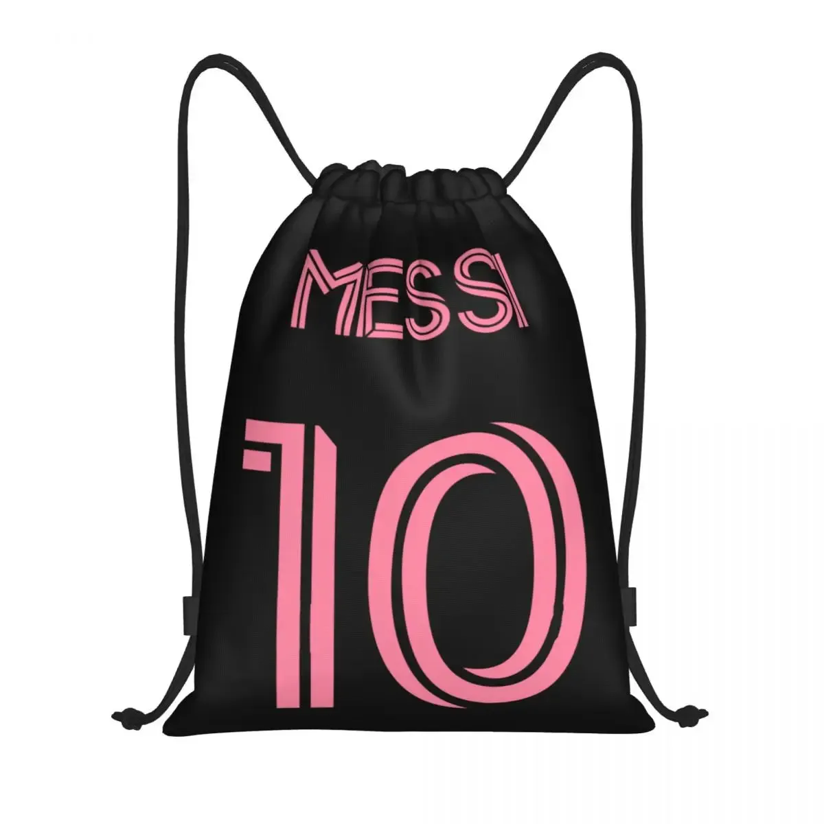 Messi 10 Football Drawstring Backpack Women Men Gym Sport Portable Training Bag Sack