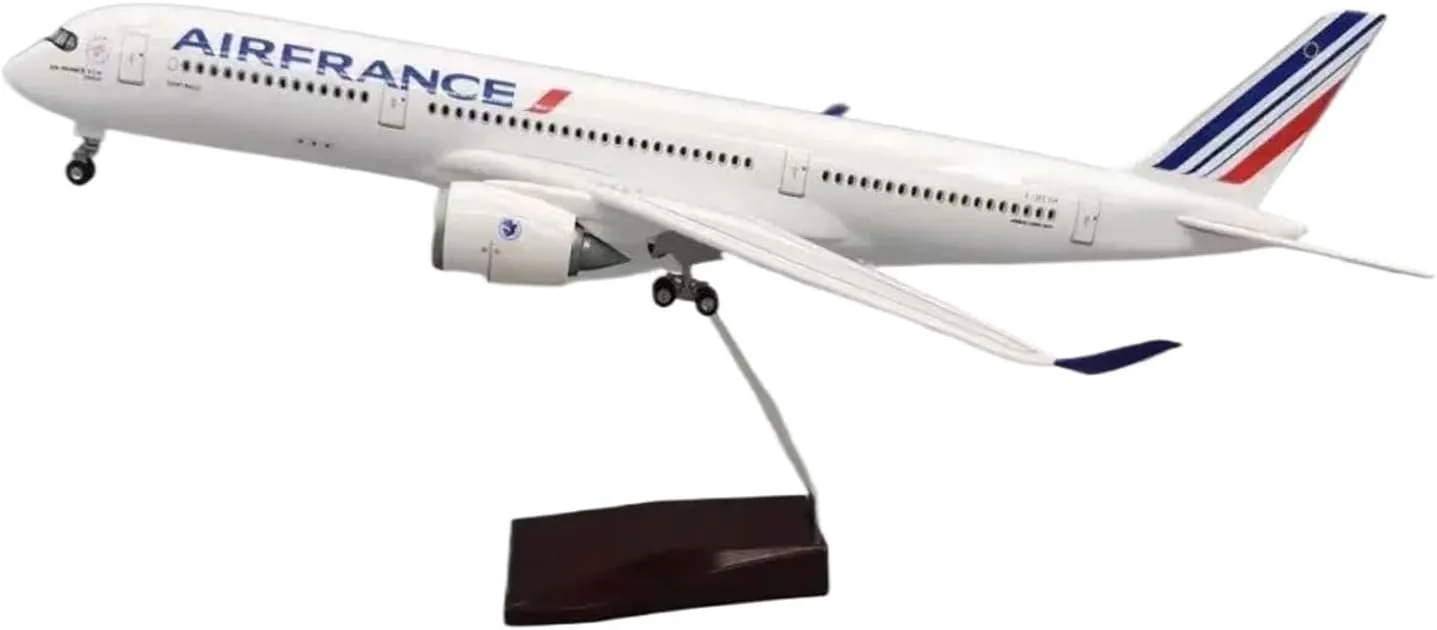 Metal Aircraft Model 47cm Scale for Air France A350 Aircraft Modeling with Landing Gear Wheels Decorative Model Aviation Enthusiasts(No Light)