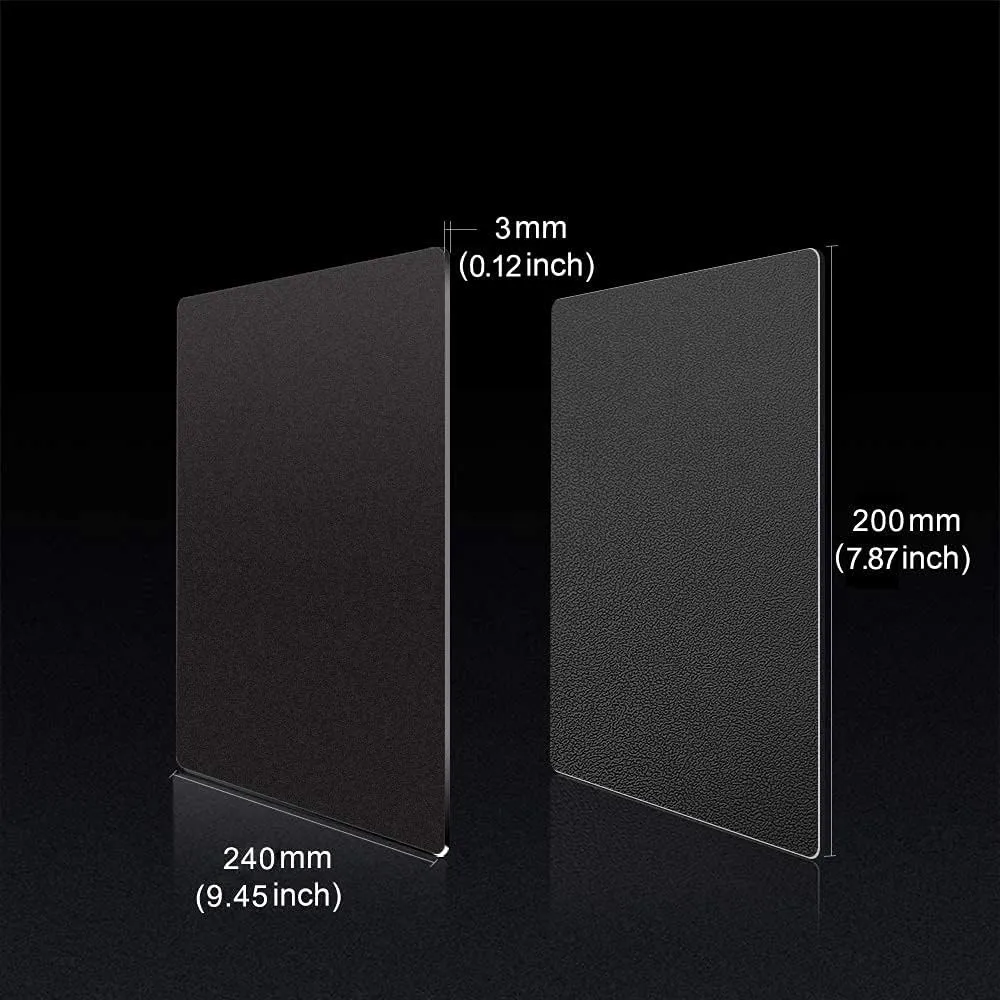 Metal Aluminum Mouse Pad, Office and Gaming Thin Hard Mouse Mat Double Sided Waterproof Fast and Accurate Control Mousepad for Laptop, Computer and PC,9.45 X 7.87 Inch,Black
