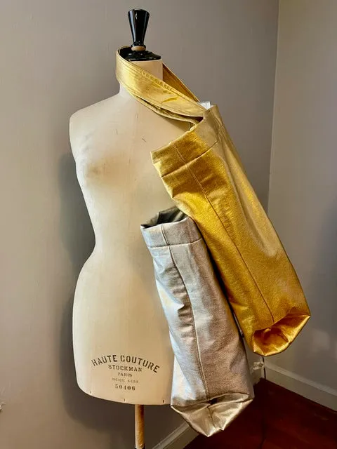Metallic Denim Big Ass Tote
