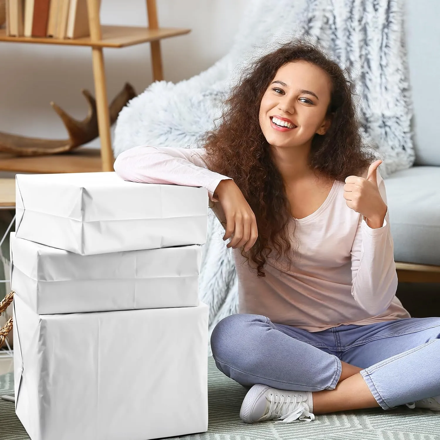 Metronic Large Poly Mailers 24×36 25 Pcs Large Shipping Bags for Clothes,Self Adhesive Shipping Envelopes for Small Business,Waterproof Mailers Poly Bags for Shipping,Packaging Mailing Bags White