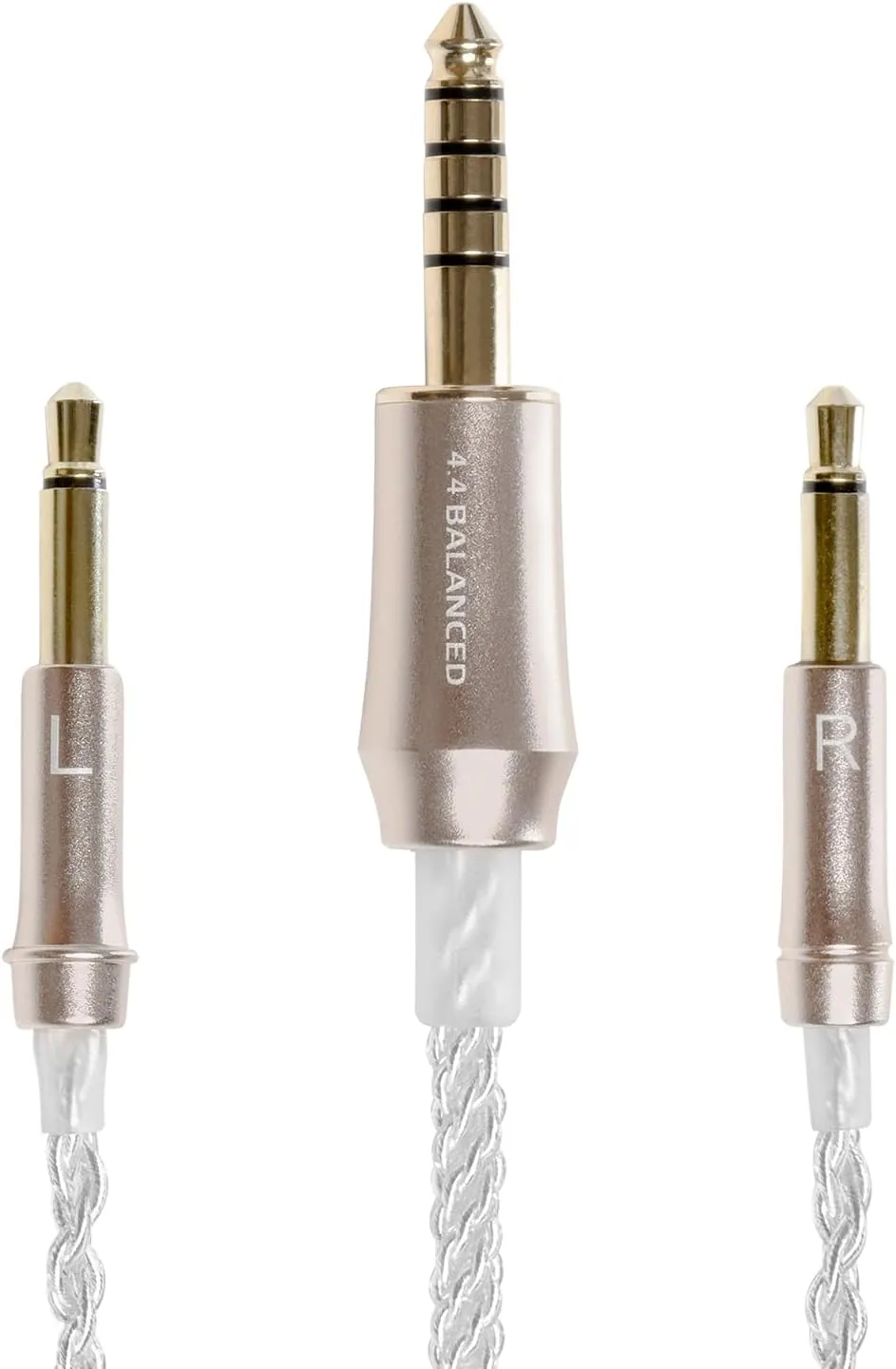 Meze Audio Mono 3.5mm to Balanced 4.4mm Silver-Plated Headphone Cable - 3.9ft.