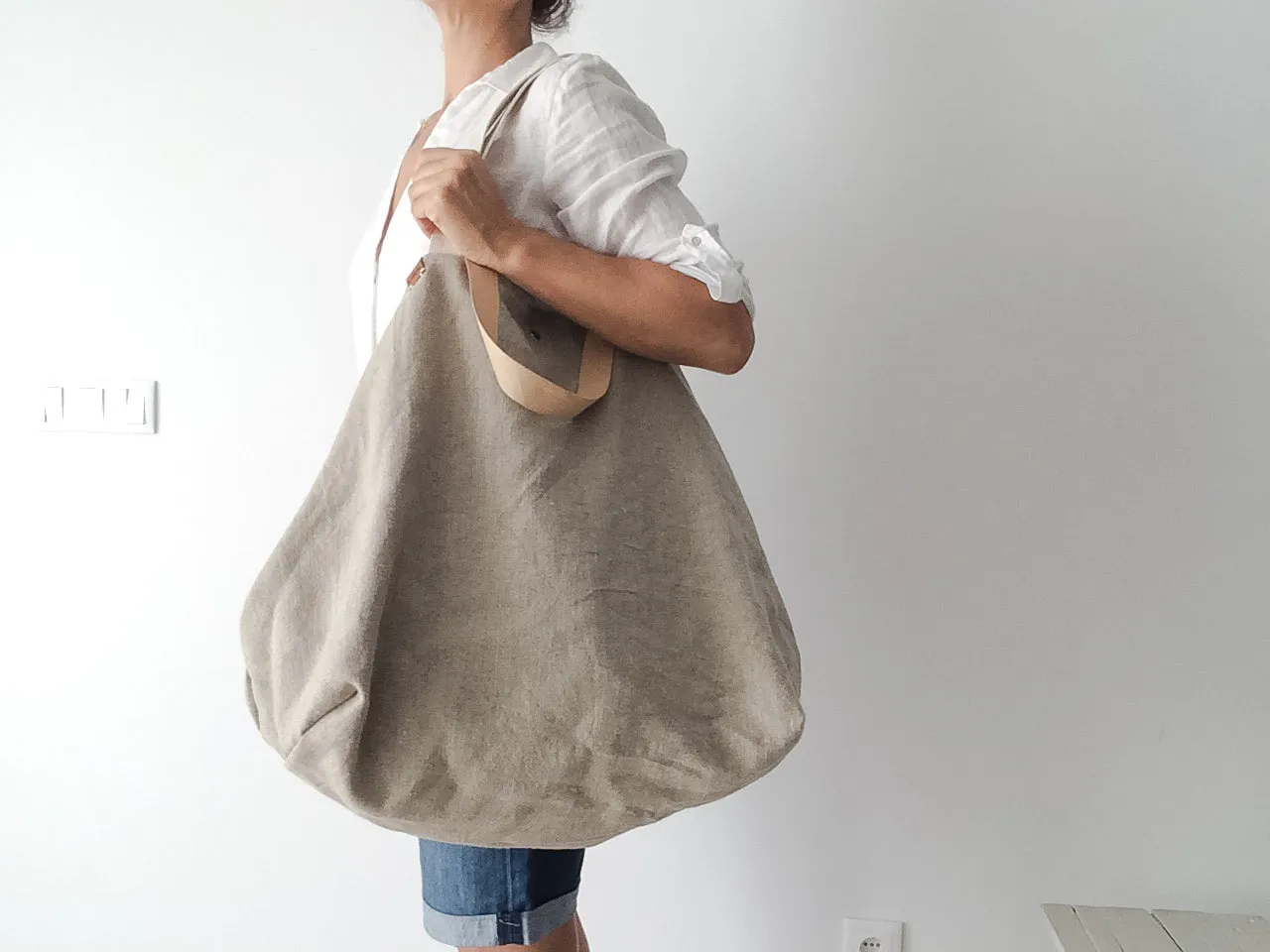 MIDI beach bag: natural
