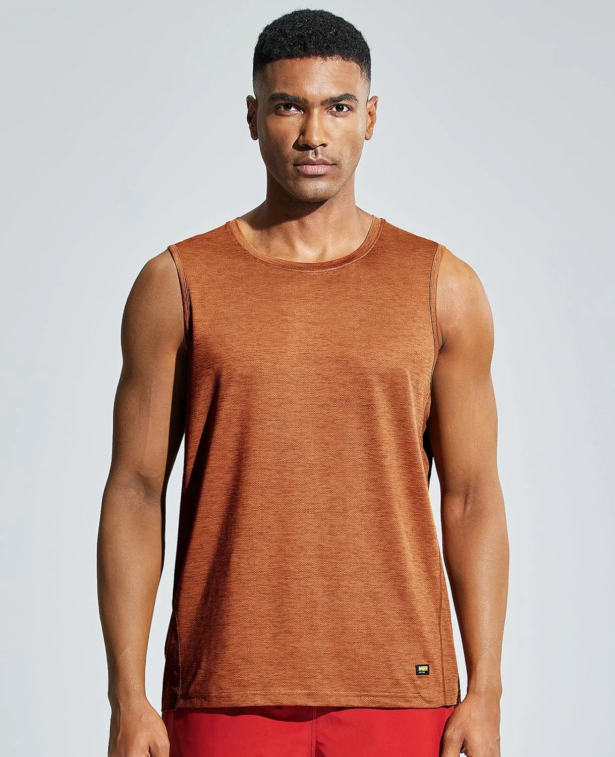 MIER Men’s Sleeveless Tank Top Dry Fit Workout Muscle Tee Shirt for Running Athletic Gym Sports Training, Moisture Wicking