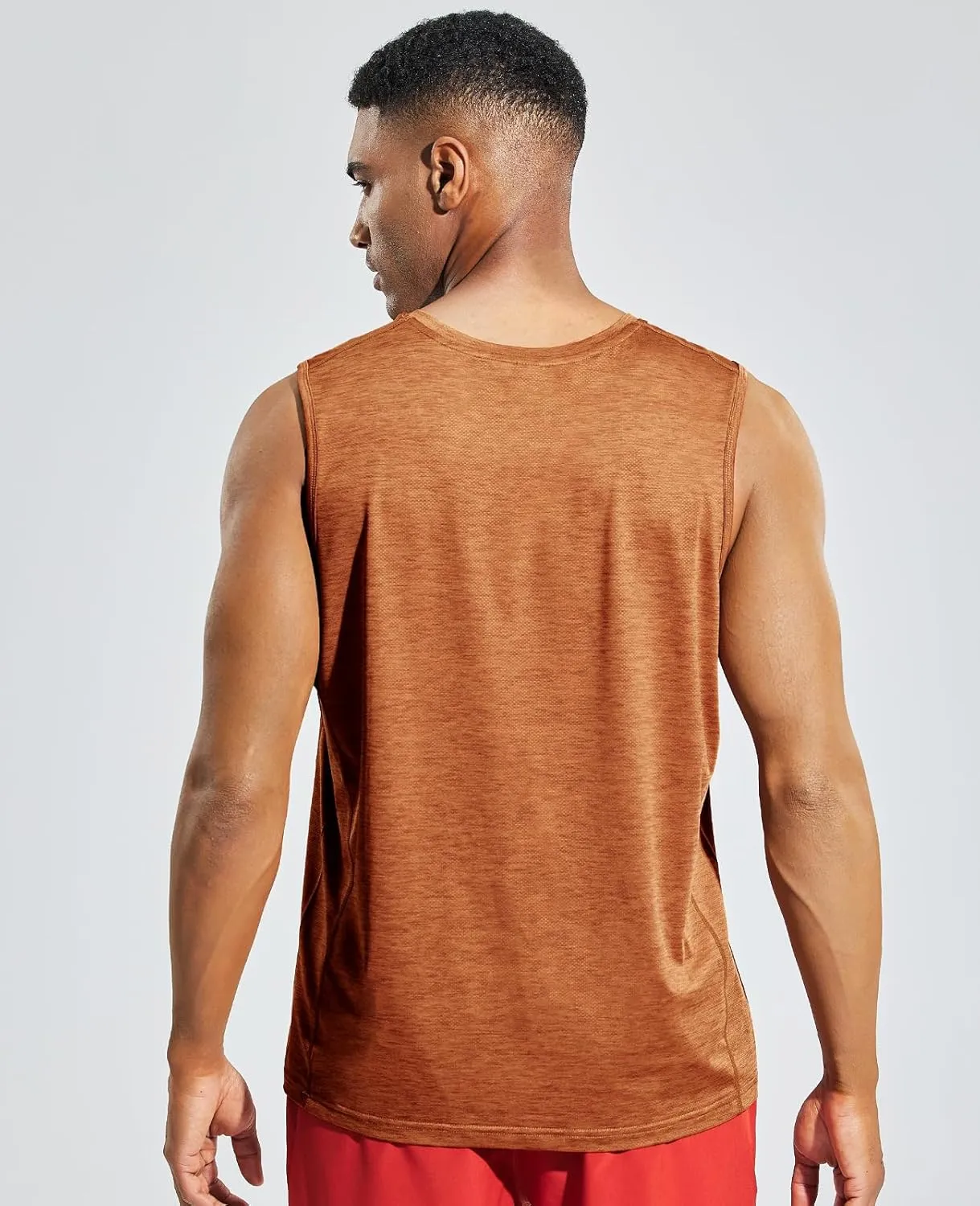 MIER Men’s Sleeveless Tank Top Dry Fit Workout Muscle Tee Shirt for Running Athletic Gym Sports Training, Moisture Wicking