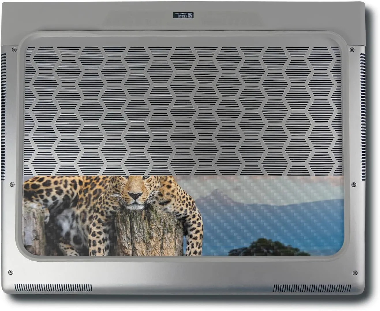 MightySkins Carbon Fiber Skin Compatible With Alienware X16 R1 (2023) Full Wrap Kit - Chill Leopard | Protective, Durable Textured Carbon Fiber Finish | Easy To Apply & Change Styles | Made in the USA