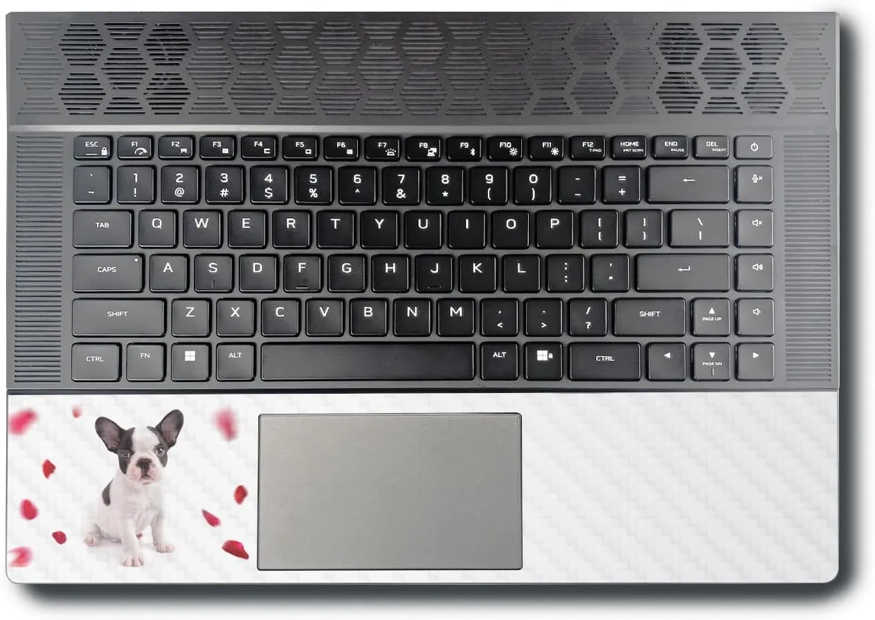 MightySkins Carbon Fiber Skin Compatible With Alienware X16 R1 (2023) Full Wrap Kit - Furry Frenchie | Protective Durable Textured Carbon Fiber Finish | Easy To Apply & Change Styles | Made in the USA